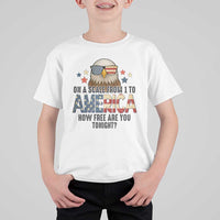Patriotic Bald Eagle T Shirt For Kid How Free Are You Tonight 4th of July
