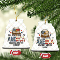 Patriotic Bald Eagle Ceramic Ornament How Free Are You Tonight 4th of July - Wonder Print Shop