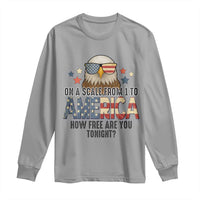 Patriotic Bald Eagle Long Sleeve Shirt How Free Are You Tonight 4th of July