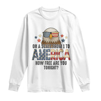 Patriotic Bald Eagle Long Sleeve Shirt How Free Are You Tonight 4th of July
