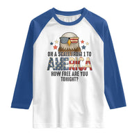 Patriotic Bald Eagle Raglan Shirt How Free Are You Tonight 4th of July
