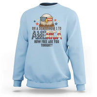 Patriotic Bald Eagle Sweatshirt How Free Are You Tonight 4th of July