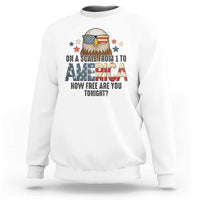 Patriotic Bald Eagle Sweatshirt How Free Are You Tonight 4th of July