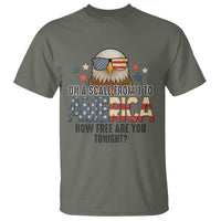 Patriotic Bald Eagle T Shirt How Free Are You Tonight 4th of July