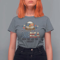 Patriotic Bald Eagle T Shirt For Women How Free Are You Tonight 4th of July