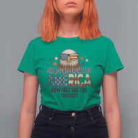Patriotic Bald Eagle T Shirt For Women How Free Are You Tonight 4th of July