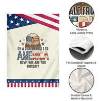 Patriotic Bald Eagle Garden Flag How Free Are You Tonight 4th of July