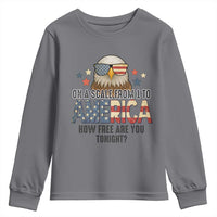 Patriotic Bald Eagle Youth Sweatshirt How Free Are You Tonight 4th of July