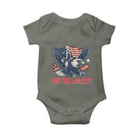 George Washington Rides Bald Eagle Baby Onesie You Free Tonight Patriotic 4th of July