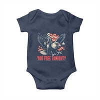 George Washington Rides Bald Eagle Baby Onesie You Free Tonight Patriotic 4th of July