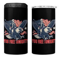 George Washington Rides Bald Eagle 4 in 1 Can Cooler Tumbler You Free Tonight Patriotic 4th of July