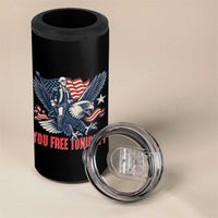 George Washington Rides Bald Eagle 4 in 1 Can Cooler Tumbler You Free Tonight Patriotic 4th of July
