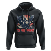 George Washington Rides Bald Eagle Hoodie You Free Tonight Patriotic 4th of July