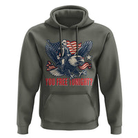 George Washington Rides Bald Eagle Hoodie You Free Tonight Patriotic 4th of July