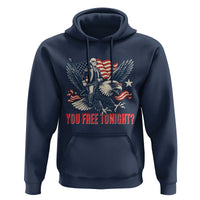 George Washington Rides Bald Eagle Hoodie You Free Tonight Patriotic 4th of July
