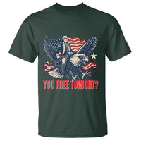 George Washington Rides Bald Eagle T Shirt You Free Tonight Patriotic 4th of July