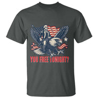 George Washington Rides Bald Eagle T Shirt You Free Tonight Patriotic 4th of July