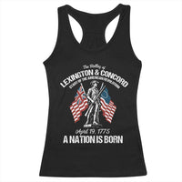 Battle of Lexington and Concord Racerback Tank Top American Revolution April 19 1775 Patriotic