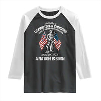 Battle of Lexington and Concord Raglan Shirt American Revolution April 19 1775 Patriotic