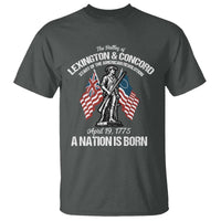 Battle of Lexington and Concord T Shirt American Revolution April 19 1775 Patriotic