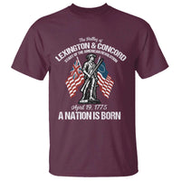 Battle of Lexington and Concord T Shirt American Revolution April 19 1775 Patriotic