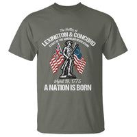 Battle of Lexington and Concord T Shirt American Revolution April 19 1775 Patriotic