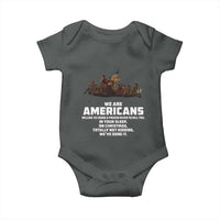 We Are Americans Funny Patriotic Baby Onesie Revolutionary War