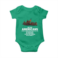 We Are Americans Funny Patriotic Baby Onesie Revolutionary War