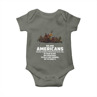 We Are Americans Funny Patriotic Baby Onesie Revolutionary War