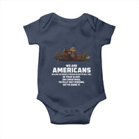 We Are Americans Funny Patriotic Baby Onesie Revolutionary War