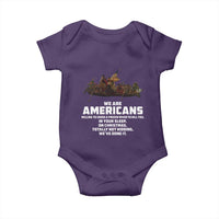 We Are Americans Funny Patriotic Baby Onesie Revolutionary War