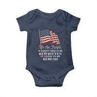 We the People US Flag Baby Onesie It Needs To Be Reread US Constitution - Wonder Print Shop