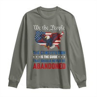 We the People Patriotic Eagle Long Sleeve Shirt Defend the Constitution American Flag