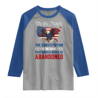 We the People Patriotic Eagle Raglan Shirt Defend the Constitution American Flag