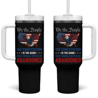 We the People Patriotic Eagle Tumbler With Handle Defend the Constitution American Flag