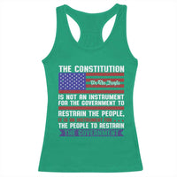 Constitution Liberty American Patriotic Racerback Tank Top We The People US Flag - Wonder Print Shop