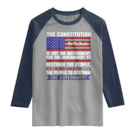 Constitution Liberty American Patriotic Raglan Shirt We The People US Flag - Wonder Print Shop