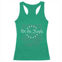 We the People Racerback Tank Top US Constitution Preamble 4th Of July Patriotic Stars - Wonder Print Shop