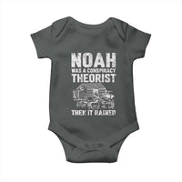 Noah Was a Conspiracy Theorist Baby Onesie Then It Rained Funny Biblical Ark Humor