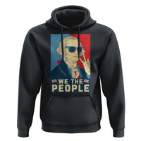We the People Retro George Washington Hoodie Patriotic American Founding Fathers Peace Sign