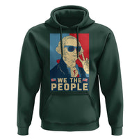 We the People Retro George Washington Hoodie Patriotic American Founding Fathers Peace Sign