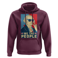 We the People Retro George Washington Hoodie Patriotic American Founding Fathers Peace Sign