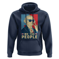 We the People Retro George Washington Hoodie Patriotic American Founding Fathers Peace Sign