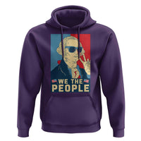We the People Retro George Washington Hoodie Patriotic American Founding Fathers Peace Sign