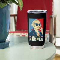 We the People Retro George Washington Tumbler Cup Patriotic American Founding Fathers Peace Sign