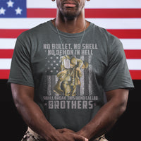 American Veteran T Shirt No Bullet No Shell No Demon This Bond Called Brothers Brotherhood - Wonder Print Shop