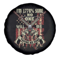 American Patriotic Spare Tire Cover I'm 1776% Sure No One Will Be Taking My Guns US Flag Rifles