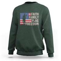 American Patriotic Sweatshirt Faith Family Flag Freedom US Flag Patriot - Wonder Print Shop
