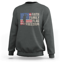 American Patriotic Sweatshirt Faith Family Flag Freedom US Flag Patriot - Wonder Print Shop
