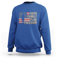 American Patriotic Sweatshirt Faith Family Flag Freedom US Flag Patriot - Wonder Print Shop